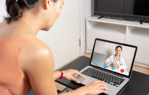 Virtual healthcare on a laptop